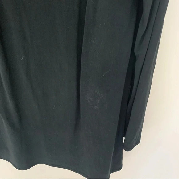 Eileen Fisher Silk Black  Long Sleeve Scoop Neck Tunic Top L - Picture 7 of 7
